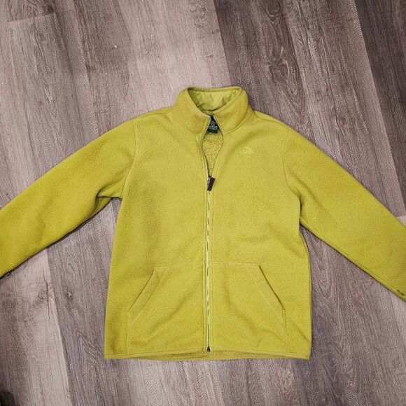 L.l.bean Youth Size XL 18 age zip up Jacket Fleece green - Picture 1 of 12